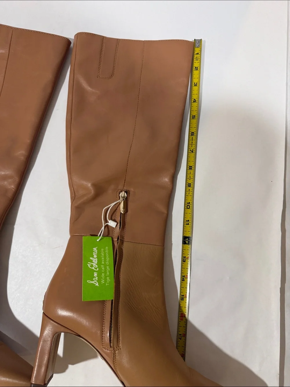 SAM EDELMAN Sylvia Knee High Leather Boot in Luxe Tan New $200.00 8.5